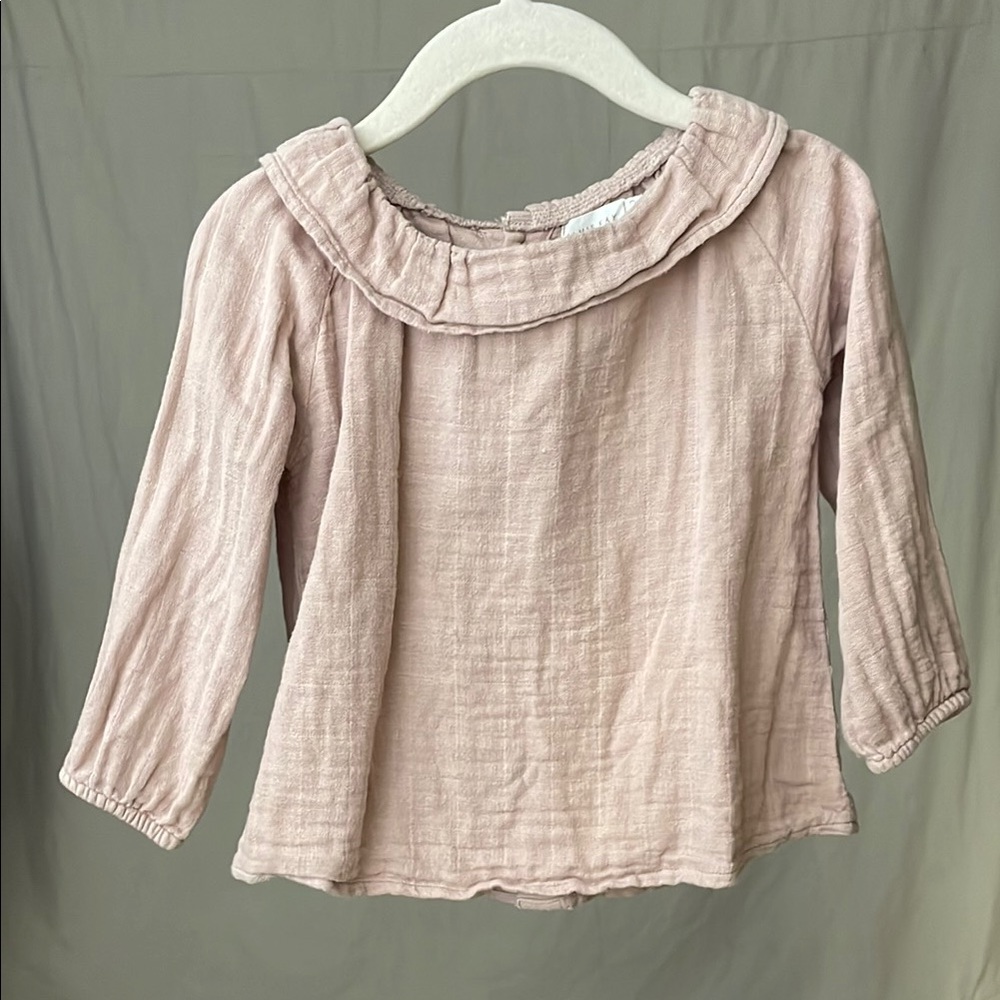 Jamie Kay Light Pink Ruffled Button Down Shirt